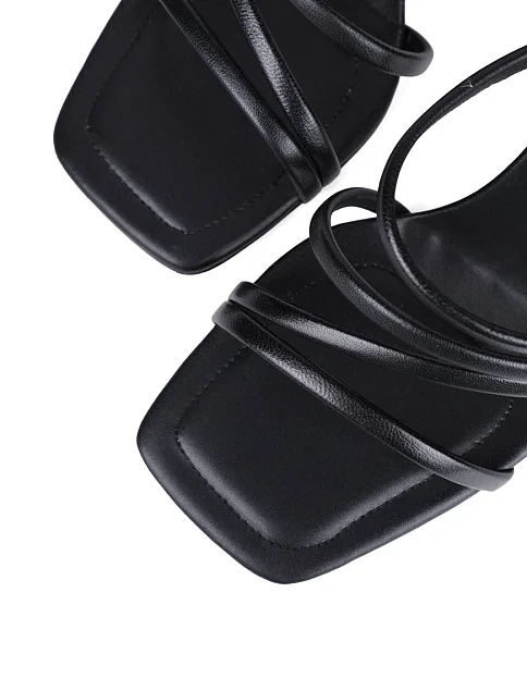 Женские босоножки Attizzare кожаные черные - фото 6 - Miraton