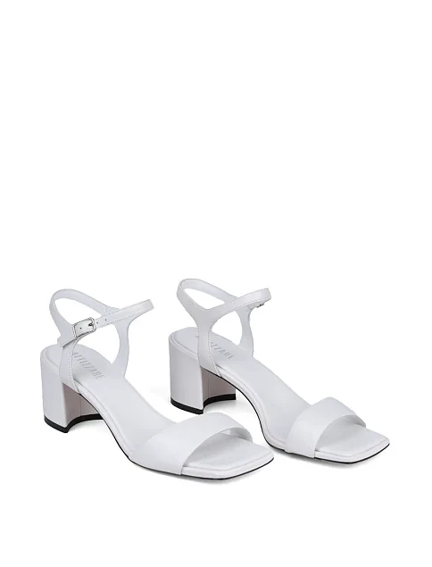 Женские босоножки Attizzare кожаные белые - фото 4 - Miraton