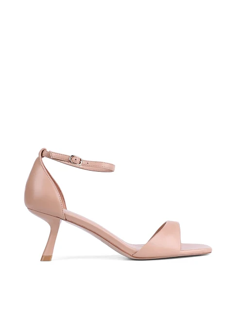 Женские босоножки Mia May кожаные бежевые - фото 1 - Miraton