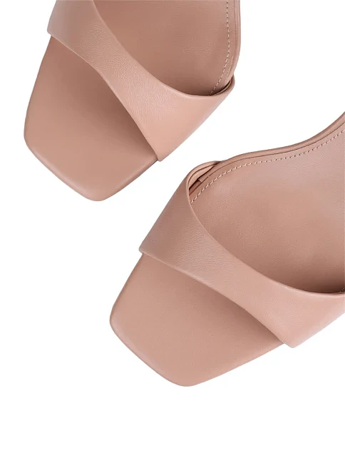 Женские босоножки Mia May кожаные бежевые - фото 5 - Miraton