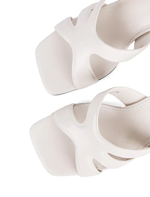 Женские сабо MIRATON кожаные рисового цвета - фото 5 - Miraton