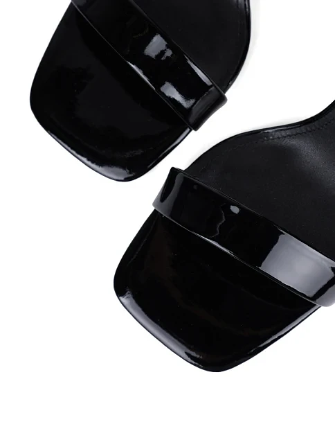 Женские босоножки MIRATON лаковые черные - фото 6 - Miraton