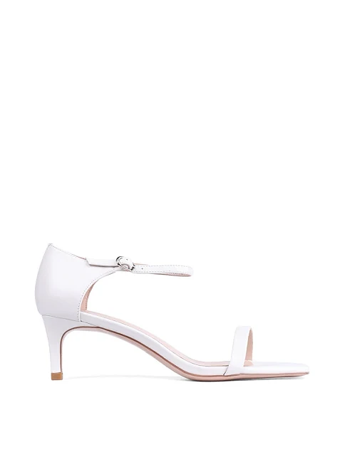 Женские босоножки Mia May кожаные белые - фото 1 - Miraton