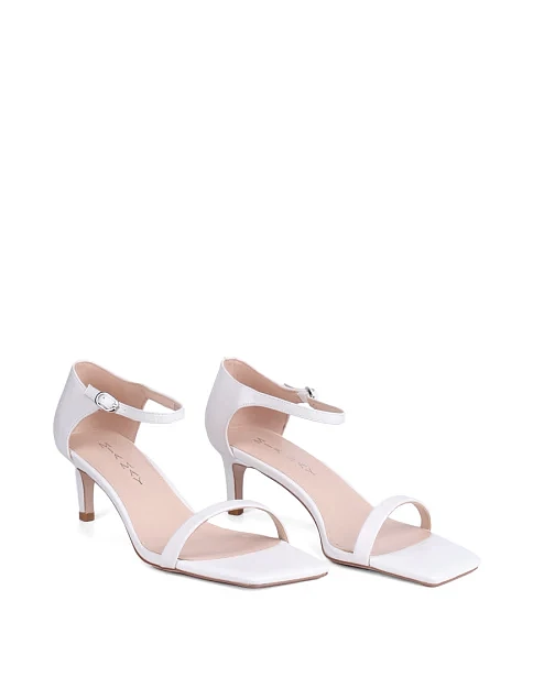 Женские босоножки Mia May кожаные белые - фото 3 - Miraton