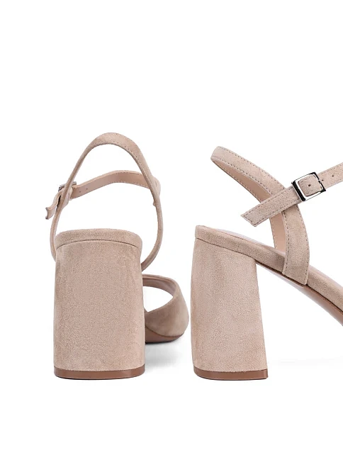 Женские босоножки Attizzare велюровые бежевые - фото 2 - Miraton