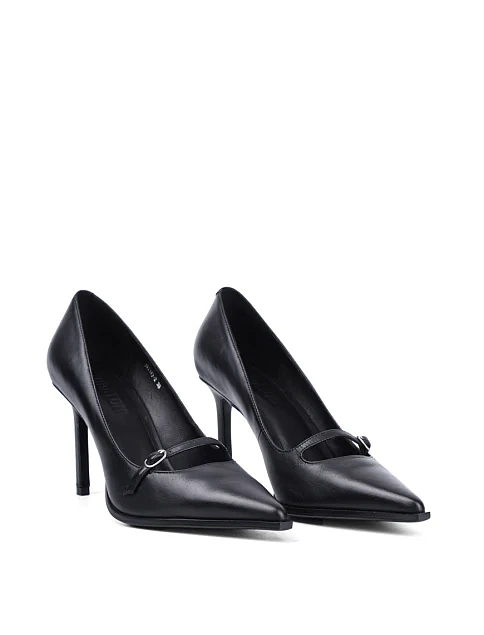 Женские туфли MIRATON кожаные черные - фото 3 - Miraton