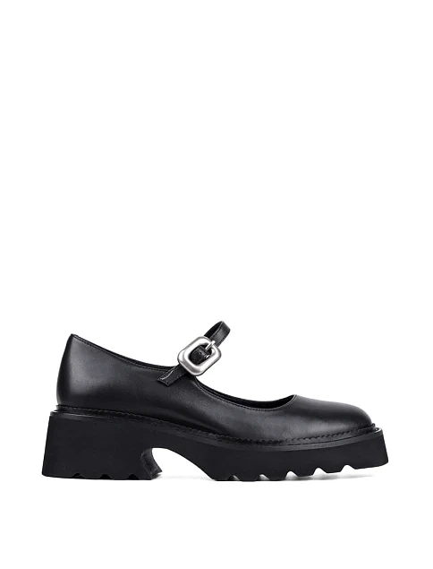 Женские туфли Мэри Джейн MIRATON кожаные черные - фото 1 - Miraton