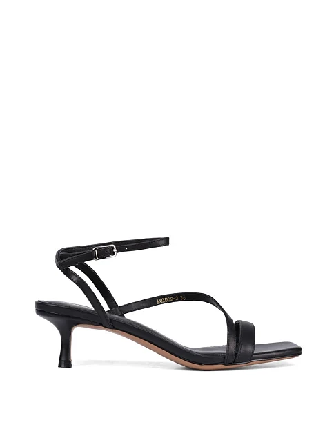 Женские босоножки MIRATON кожаные черные - фото 2 - Miraton