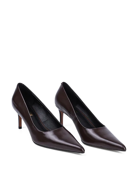 Жіночі туфлі MIRATON шкіряні коричневі - фото 3 - Miraton