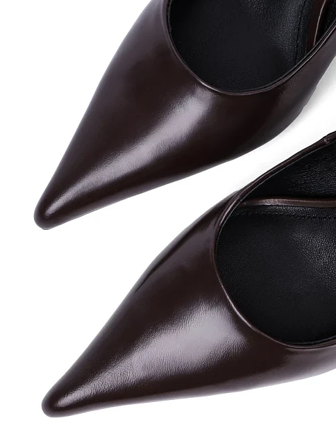 Жіночі туфлі MIRATON шкіряні коричневі - фото 4 - Miraton