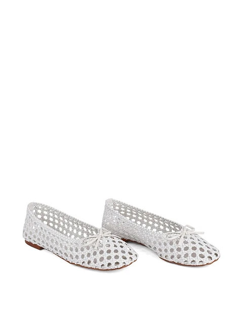 Женские балетки MIRATON кожаные белые - фото 3 - Miraton