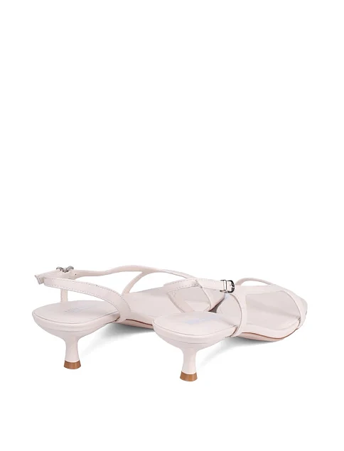 Женские босоножки MIRATON кожаные рисового цвета - фото 5 - Miraton