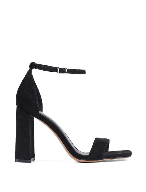 Женские босоножки Attizzare велюровые черные - фото 2 - Miraton