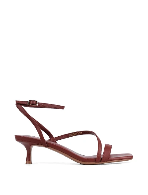 Женские босоножки MIRATON кожаные коричневые - фото 1 - Miraton