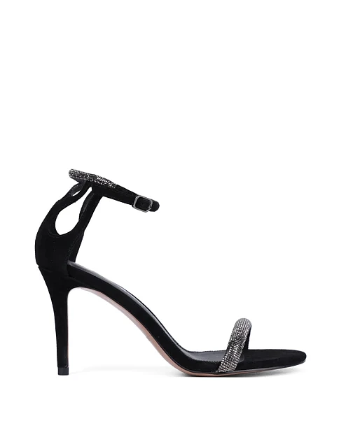 Женские босоножки MiaMay велюровые черные - фото 2 - Miraton