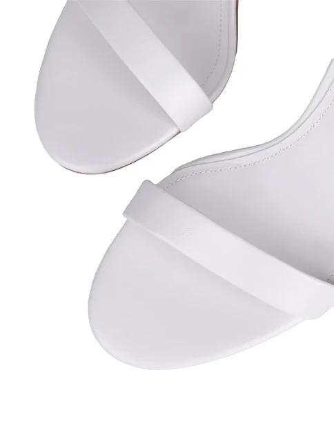 Женские босоножки Attizzare кожаные рисового цвета - фото 6 - Miraton