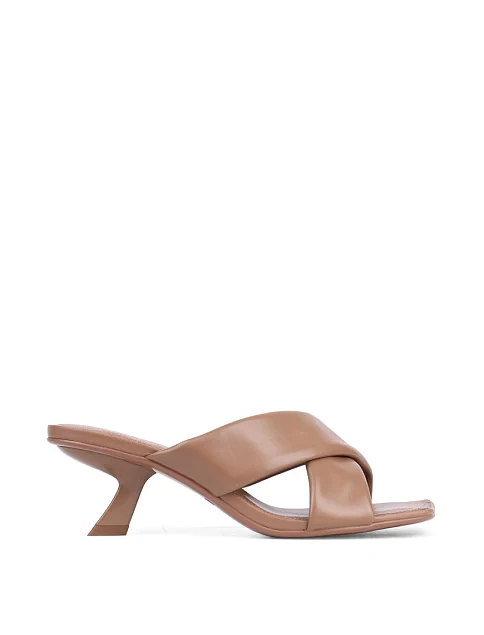 Женские сабо MIRATON кожаные бежевые - фото 1 - Miraton