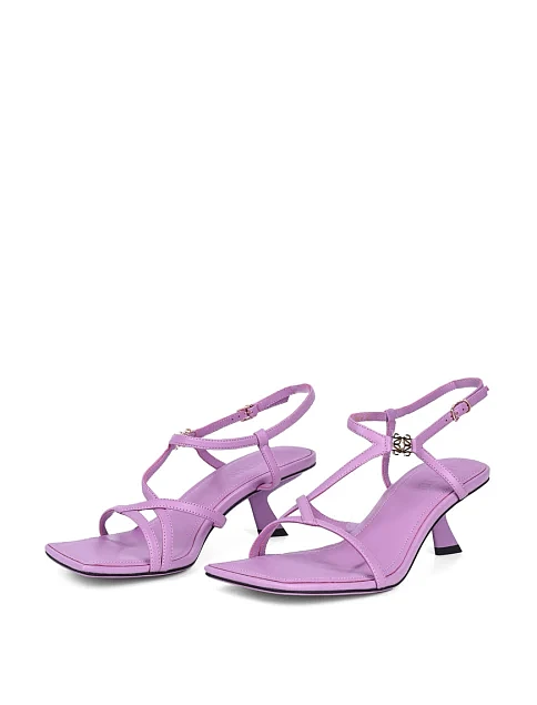 Женские босоножки MIRATON кожаные фиолетовые - фото 4 - Miraton