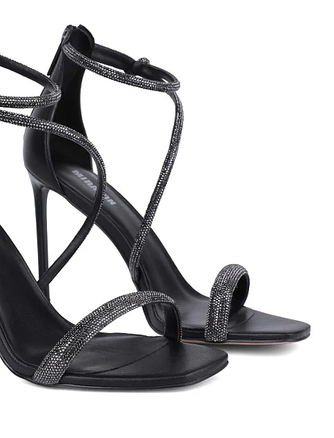 Женские босоножки MIRATON кожаные черные - фото 6 - Miraton