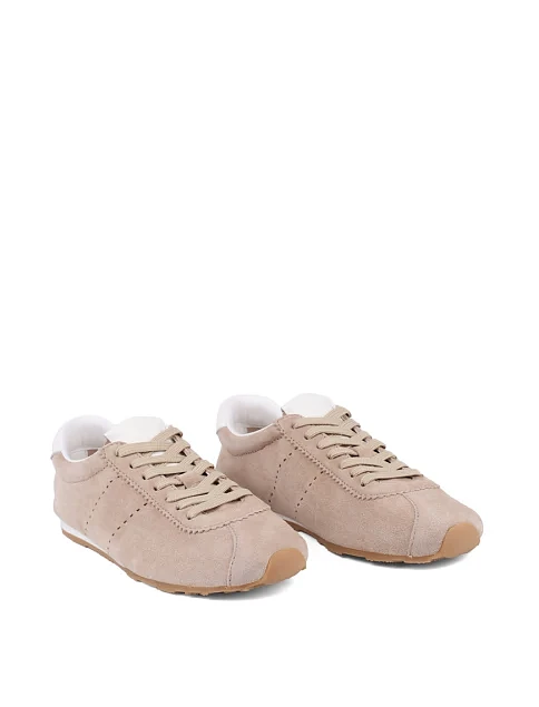 Женские кроссовки MIRATON велюровые бежевые - фото 3 - Miraton