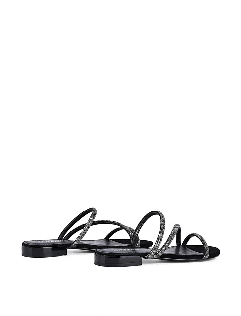 Женские шлепанцы MIRATON велюровые черные - фото 5 - Miraton