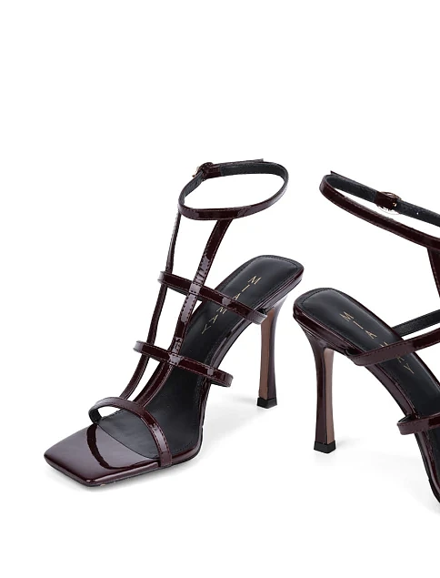 Женские босоножки MiaMay лаковые бордовые - фото 3 - Miraton