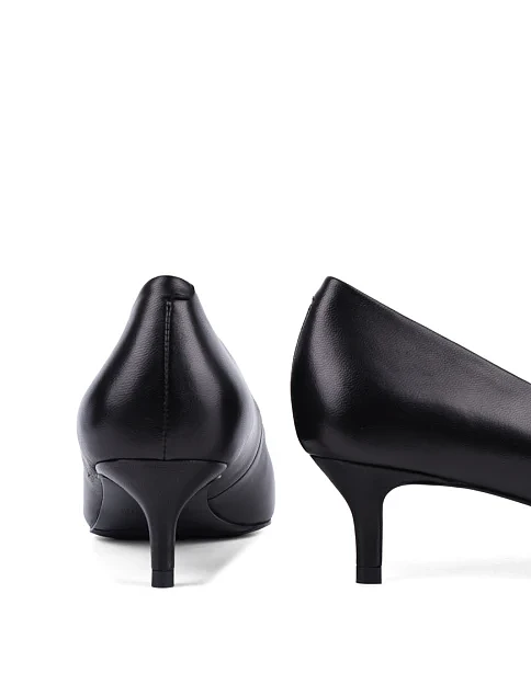 Женские туфли лодочки MIRATON кожаные черные - фото 2 - Miraton