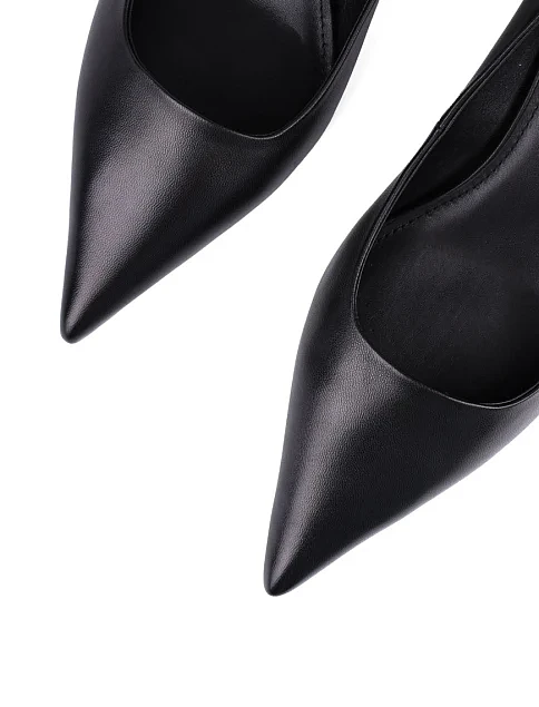 Женские туфли лодочки MIRATON кожаные черные - фото 5 - Miraton