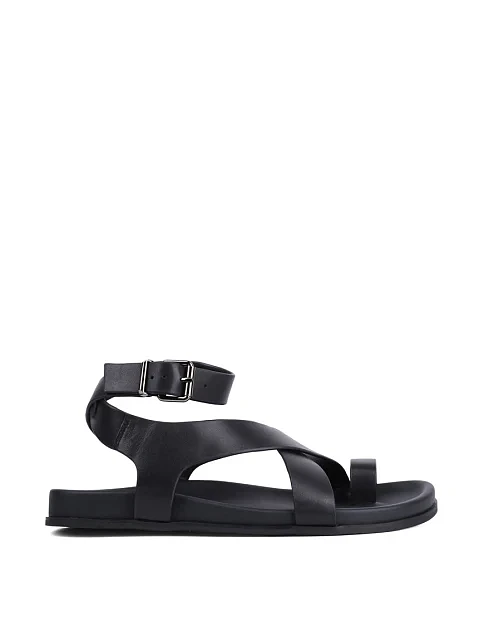 Женские сандалии MIRATON кожаные черные - фото 1 - Miraton