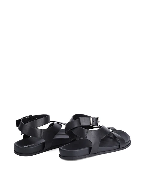 Женские сандалии MIRATON кожаные черные - фото 4 - Miraton