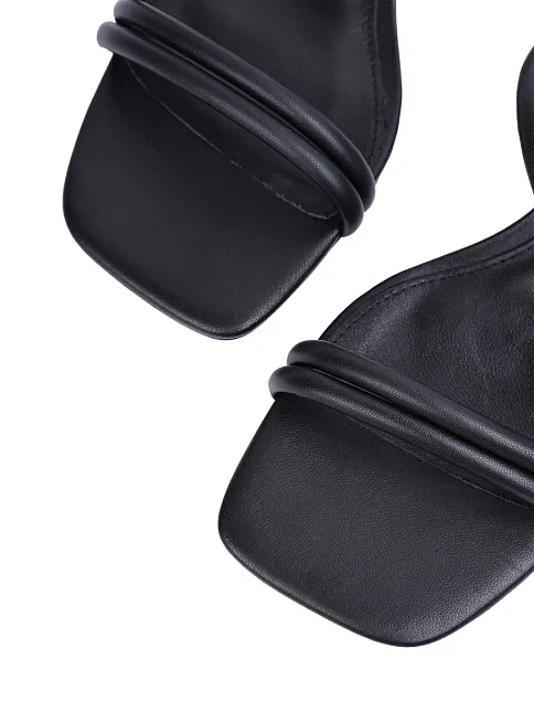 Женские босоножки MIRATON кожаные черные - фото 5 - Miraton