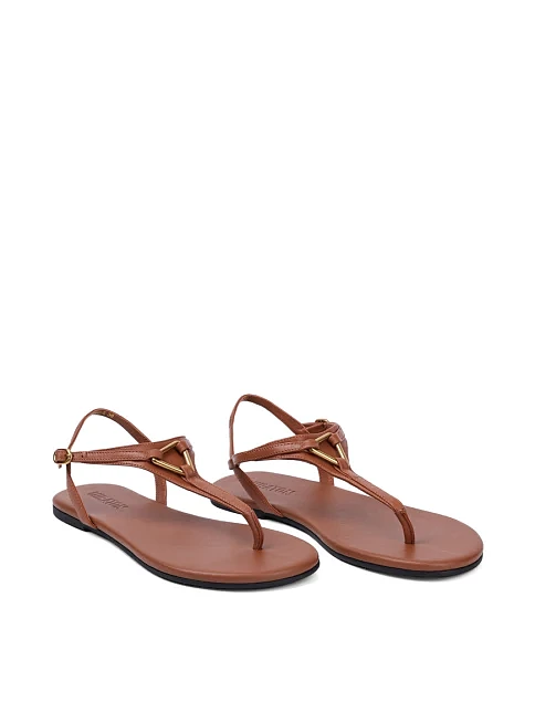 Женские сандалии MIRATON кожаные коричневые - фото 1 - Miraton