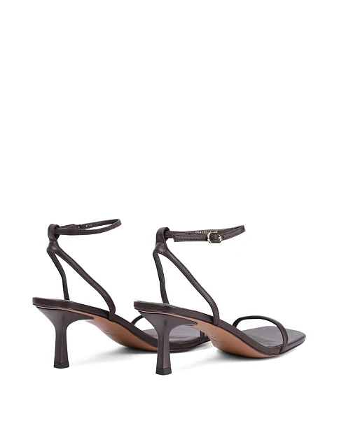 Женские босоножки MIRATON кожаные коричневые - фото 4 - Miraton