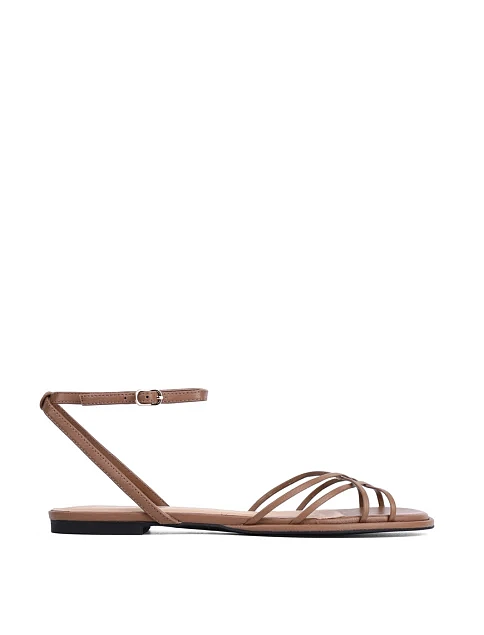 Женские сандалии MIRATON кожаные коричневые - фото 2 - Miraton