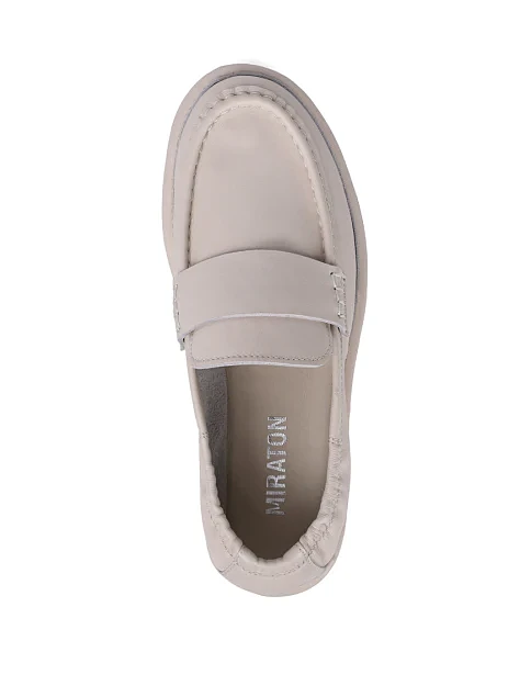Жіночі сліпери MIRATON шкіряні рисового кольору - фото 5 - Miraton