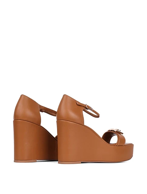 Жіночі босоніжки MIRATON шкіряні коричневі - фото 4 - Miraton