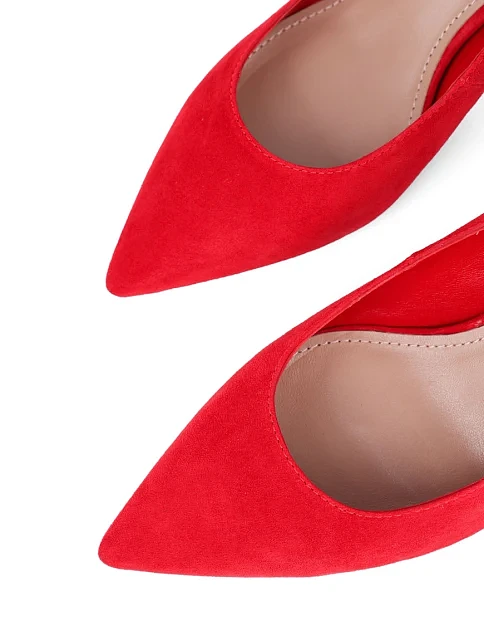 Женские туфли MiaMay велюровые красные - фото 5 - Miraton