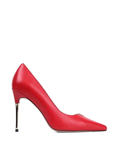 Женские туфли лодочки MIRATON кожаные красные - фото 1 - Miraton