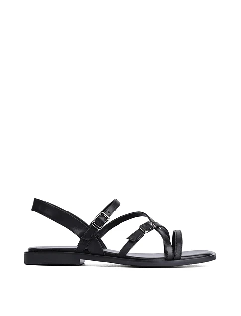 Женские сандалии MIRATON кожаные черные - фото 1 - Miraton