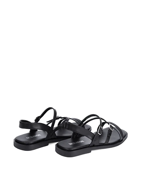 Женские сандалии MIRATON кожаные черные - фото 4 - Miraton