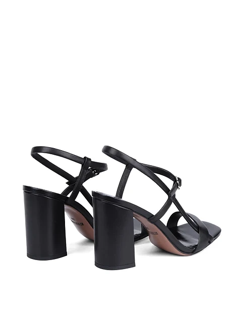 Женские босоножки Attizzare кожаные черные - фото 4 - Miraton