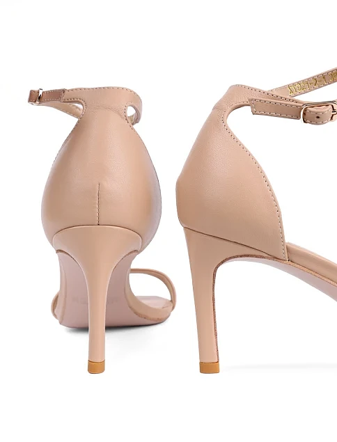 Женские босоножки MIRATON кожаные бежевые - фото 2 - Miraton