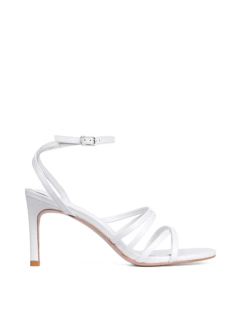 Женские босоножки MIRATON кожаные белые - фото 1 - Miraton