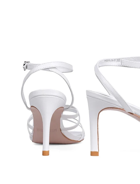 Женские босоножки MIRATON кожаные белые - фото 2 - Miraton