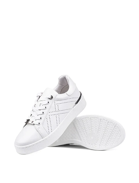 Женские кеды Attizzare кожаные белые - фото 2 - Miraton