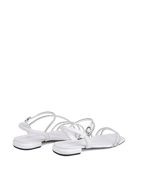 Женские сандалии MIRATON кожаные белые - фото 5 - Miraton