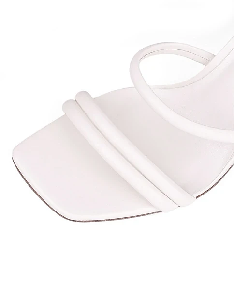 Жіночі босоніжки Attizzare шкіряні білі - фото 5 - Miraton