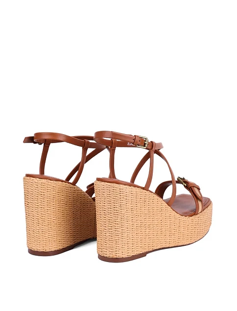 Женские босоножки MIRATON кожаные коричневые - фото 4 - Miraton