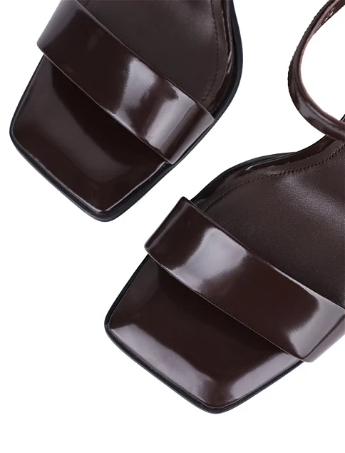 Женские босоножки MIRATON кожаные коричневые - фото 5 - Miraton