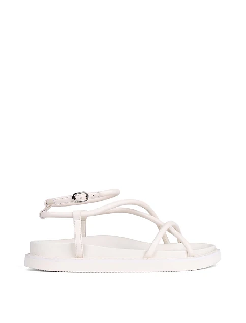 Жіночі сандалі MIRATON шкіряні рисового кольору - фото 1 - Miraton